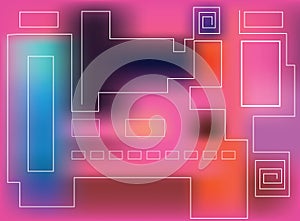 Abstract gradient mesh background. Blurred mesh backdrop. Non-focused colorful gradient texture.