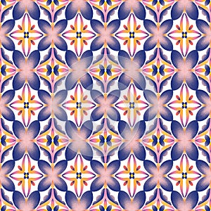 Abstract gradient ornaments seamless pattern