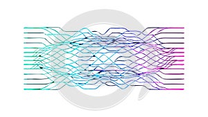 Abstract Gradient Parallel Lines - Dynamic Digital Flow Pattern, vector design Generative AI