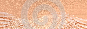Abstract gradient Peach Fuzz color of the year 2024 3d extruded background. Luxury long backdrop. Geometric art digital screen.