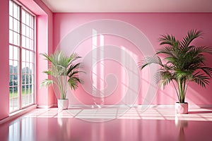 Abstract gradient pink studio background for product presentation