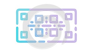 Abstract Gradient Rectangular Pattern, Futuristic Digital Art, vector design Generative AI