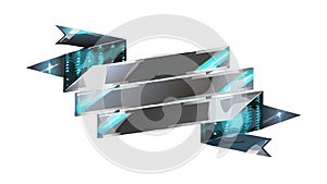 Abstract Gradient Ribbon Banner, Modern Design Element, vector design Generative AI