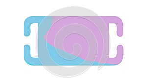 Abstract Gradient Rounded Rectangle, Modern UI Element, vector design Generative AI