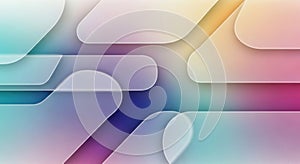Abstract gradient shapes with soft shadows and pastel colors