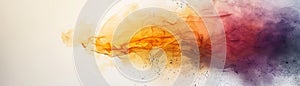 Abstract gradient smoke art blending orange and purple hues on a gradient backdrop creating a dynamic and colorful visual effect