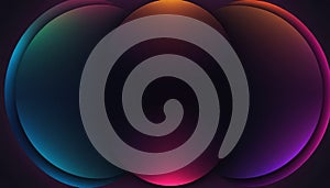 Abstract Gradient Spheres Dark Background