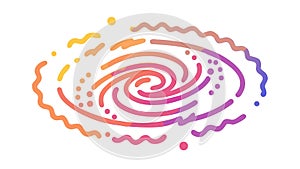 Abstract Gradient Spiral Swirl Pattern - Energetic Design, vector design Generative AI