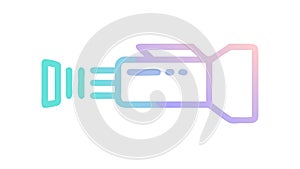 Abstract Gradient Video Camera Icon Vector Illustration, vector design Generative AI