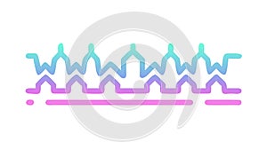 Abstract Gradient Wave Pattern, Modern Digital Art Background Element, vector design Generative AI