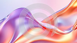 Abstract gradient wave with soft flowing pastel colors