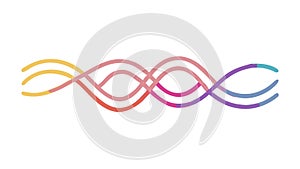 Abstract Gradient Wavy Lines, Dynamic Flowing Design, vector design Generative AI