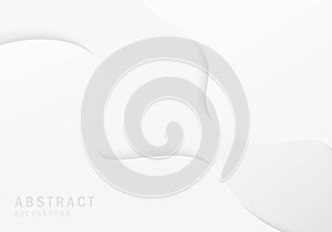 Abstract gradient white template design courved decorative artwork