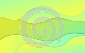 Abstract gradient yellow and green with free shape design. Simply design with pattern decorative artwork background