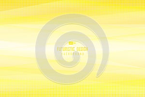Abstract gradient yellow template of tech with geometry dot halftone pattern design. illustration vector eps10