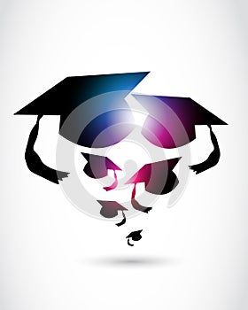 Abstract graduation cap