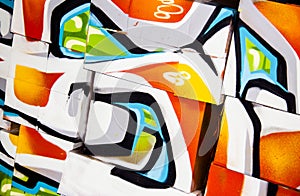 Abstract graffiti boxes