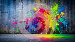Abstract Graffiti Burst in Bold Colors AI Generated