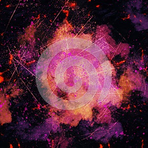 Abstract grainy background glowing red, pink and purple blurred color flow banner