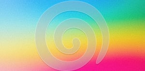 Abstract grainy vibrant color gradient background pink blue yellow green noise texture banner backdrop design