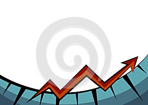 Abstract Graph Presenting Progress, Moving Forward Improving Concept, Displaying Progression Improvement Design