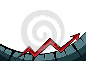 Abstract Graph Presenting Progress, Moving Forward Improving Concept, Displaying Progression Improvement Design