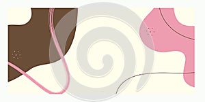 Abstract Graphic art background trendy in soft pink and brown colours for stationery,advertising,greeting cards,to do lists or