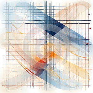 Abstract Graphic Design: Translucent Planes With Blue And Orange Colors