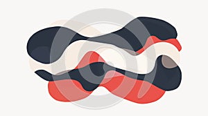 An abstract graphic modern illustration of organic shapes and a natural blot. A geometric circled background, a fluid