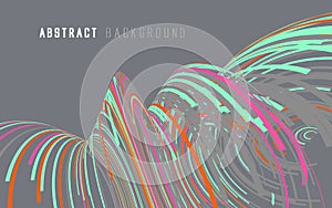 Abstract graphics composed of colored lines