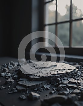 Abstract graphite background featuring a carbon layer structure with texture