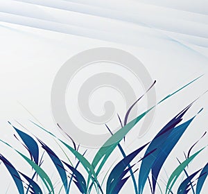 Abstract grass on white clean background vector design