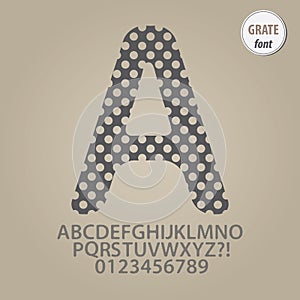 Abstract Grate Alphabet and Digit Vector