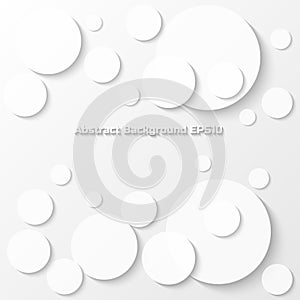 Abstract gray background with circle paper style