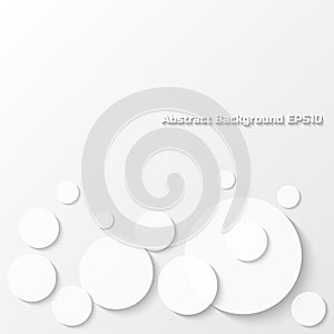 Abstract gray background with circle paper style