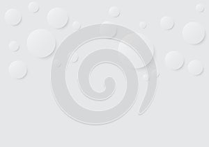 Abstract gray background decorate with dynamic white circles. Vector illustration