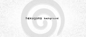 Abstract gray background with hexagons. Landing page