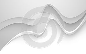 Abstract gray background with wave. Vector