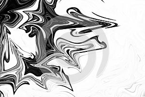 Abstract Gray Black and White Marble Ink Pattern Background. Liquify Abstract Pattern With Black, White, Grey Graphics Color Art