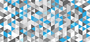 Abstract gray blue triangle, geometric background, polygon pattern, gradient mosaic