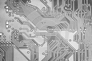 Abstract gray circuit digital background