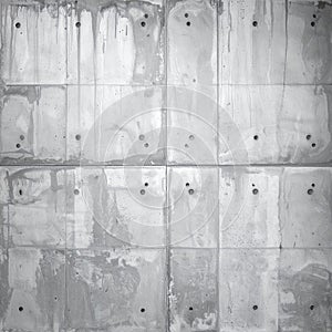 Abstract Gray Concrete Blocks Wall Texture Background with Solid Construction