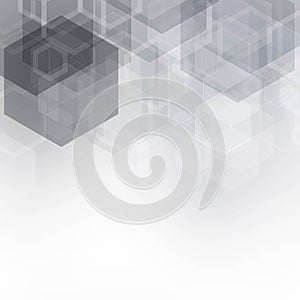 Abstract gray hexagons. Background for presentation. eps 10