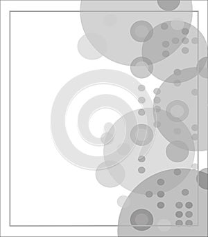 Abstract gray light background with frame shapes.