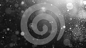 Abstract Gray Particle Bokeh Background, Sparkling Light Design
