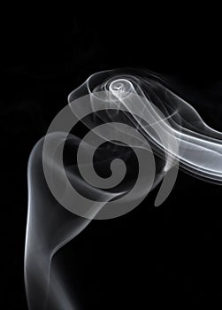 Abstract gray smoke flowing