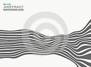 Abstract of gray stylish strip lines wave wave pattern background.