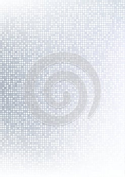 Abstract gray vector technology circle pixel digital gradient background, business grey pattern pixels in A4 paper size.