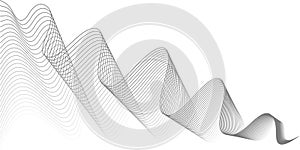 Abstract gray wave creates a smooth and dynamic background. Minimalistic, futuristic design for tech, digital, and