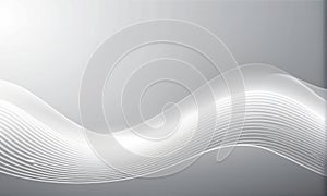Abstract Gray Wave Pattern Background
